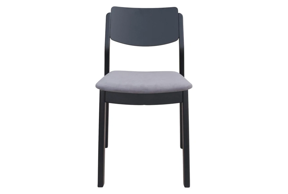 Modern Grey & Black Dining Chair Set Of 2 3 Modern Grey & Black Dining Chair Set Of 2 - Image 3