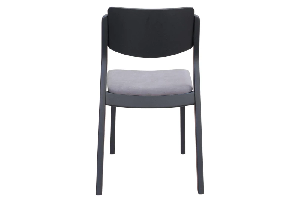 Modern Grey & Black Dining Chair Set Of 2 4 Modern Grey & Black Dining Chair Set Of 2 - Image 4