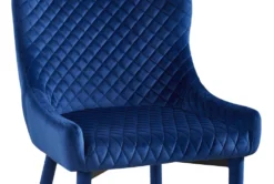 Drew Navy Velvet Dining Chair -KitchenCraft Store 304591 blue fabric dining chair detail 44