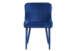 Drew Navy Velvet Dining Chair -KitchenCraft Store 304591 blue fabric dining chair front 03