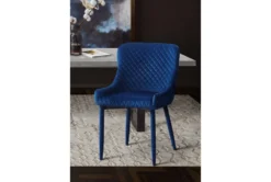 Drew Navy Velvet Dining Chair -KitchenCraft Store 304591 blue fabric dining chair room 86