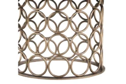 Tina Brass 55" Round Dining Table -KitchenCraft Store 304603 brown wood dining table detail 46