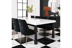 Gloss Lacquer 96" Dining Table 9 Gloss Lacquer 96" Dining Table -KitchenCraft Store 304609 white wood dining set room 85