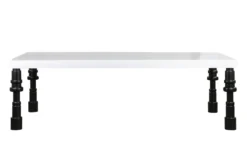 Gloss Lacquer 96" Dining Table 8 Gloss Lacquer 96" Dining Table -KitchenCraft Store 304609 white wood dining set side 14