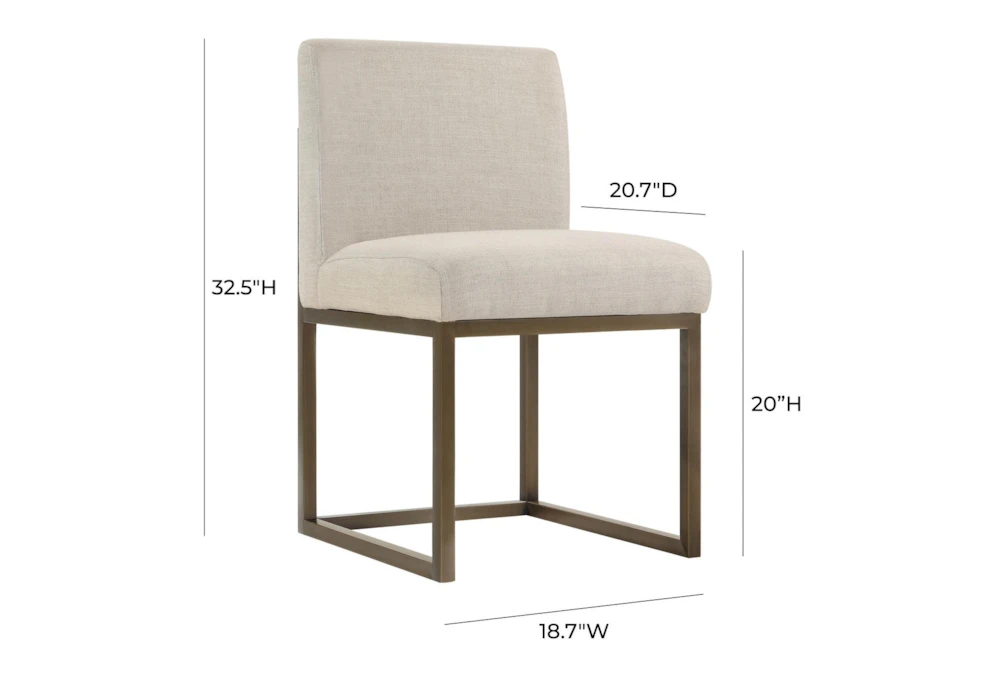 Karissa Beige Linen Dining Chair 2 Karissa Beige Linen Dining Chair - Image 2