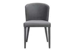 Marry Grey Velvet Dining Chair 14 Marry Grey Velvet Dining Chair -KitchenCraft Store 304624 grey fabric dining chair front 02