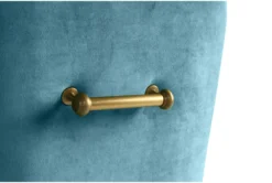 Trix Sea Blue Velvet Dining Side Chair -KitchenCraft Store 304629 blue fabric dining chair back 82