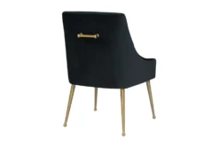 Trix Black Velvet Dining Chair -KitchenCraft Store 304630 black fabric dining chair back 82