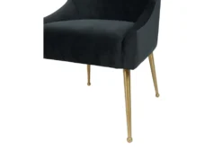 Trix Black Velvet Dining Chair -KitchenCraft Store 304630 black fabric dining chair detail 44