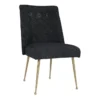 Bati Black Textured Linen Dining Chair