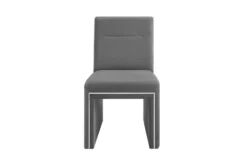Affa Grey Performance Velvet Dining Chair -KitchenCraft Store 304646 grey fabric dining chair front 02