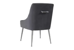 Trix Grey Velvet Dining Chair With Silver Leg 16 Trix Grey Velvet Dining Chair With Silver Leg -KitchenCraft Store 304681 green fabric dining chair back 82