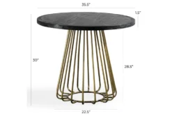 Hart Pine 35" Dining Table -KitchenCraft Store 304696 black metal dining table detail 46