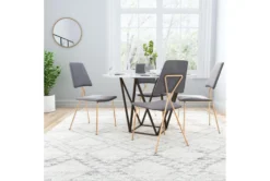 Grey & Gold X Back Frame Dining Chair Set Of 2 -KitchenCraft Store 304829 metal room 85