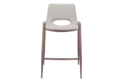 Desiree Beige Counter Stool Set Of 2 -KitchenCraft Store 304834 metal detail 45