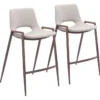 Desiree Beige Counter Stool Set Of 2