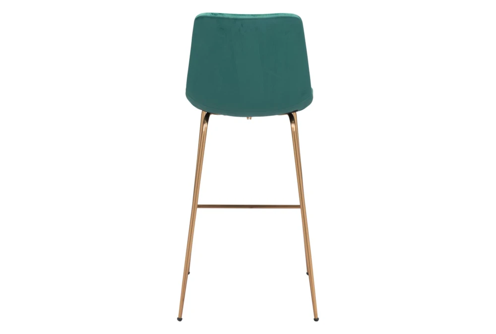 Green Velvet Bucket Bar Stool 4 Green Velvet Bucket Bar Stool - Image 4