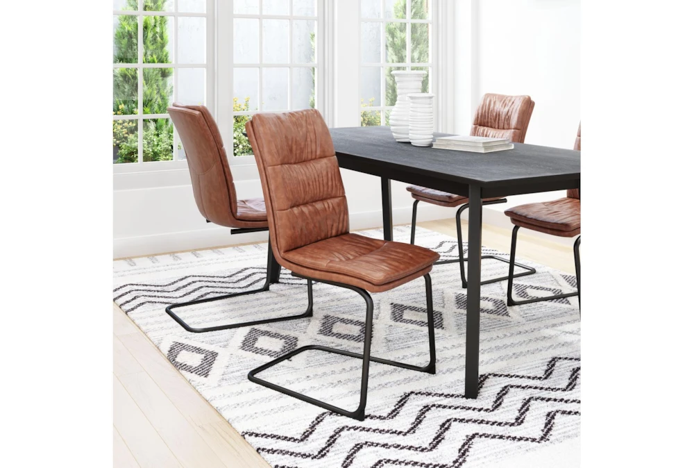 Industrial Brown Dining Chair Set Of 2 8 Industrial Brown Dining Chair Set Of 2 - Image 8