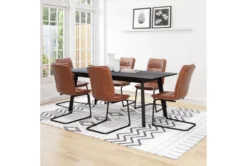 Industrial Brown Dining Chair Set Of 2 17 Industrial Brown Dining Chair Set Of 2 -KitchenCraft Store 304854 metal room 86