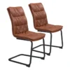 Industrial Brown Dining Chair Set Of 2