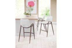 Desiree White Counter Stool Set Of 2 -KitchenCraft Store 304866 metal room 86