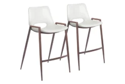 Desiree White Counter Stool Set Of 2