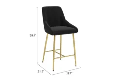 Black Velvet Glam Counter Chair -KitchenCraft Store 304876 metal detail 49