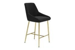 Black Velvet Glam Counter Chair -KitchenCraft Store 304876 metal detail 52