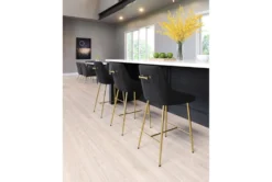 Black Velvet Glam Counter Chair -KitchenCraft Store 304876 metal room 86