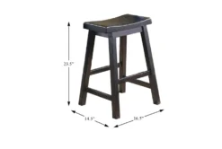 Marcel Black 36" Counter Set For 4 -KitchenCraft Store 304897 wood detail 44 1