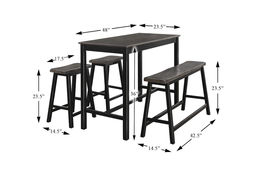 Nelina 48" Counter Height Set For 4 2 Nelina 48" Counter Height Set For 4 - Image 2