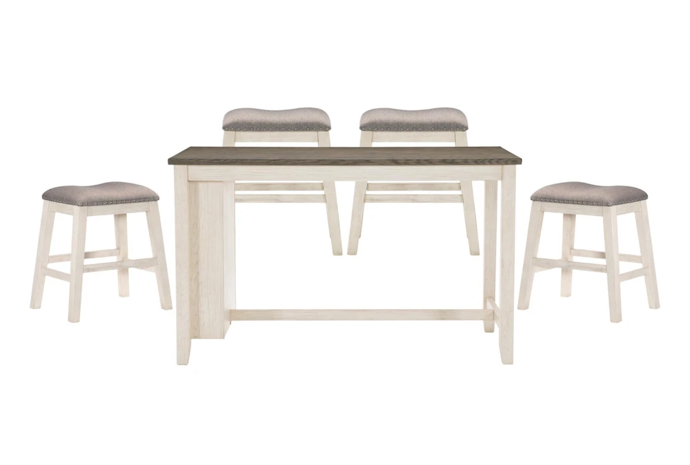 Fideo White 60" Counter Set For 4 1 Fideo White 60" Counter Set For 4