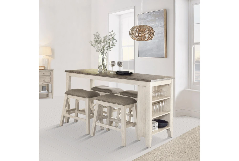 Fideo White 60" Counter Set For 4 4 Fideo White 60" Counter Set For 4 - Image 4