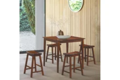 Marcel Brown 36" Counter Set For 4 -KitchenCraft Store 304918 brown wood counter height set room 86