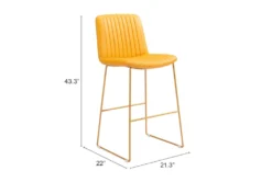 Adeo Yellow Bar Stool Set Of 2 -KitchenCraft Store 307429 detail 49