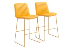 Adeo Yellow Bar Stool Set Of 2
