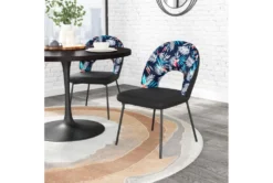 Black And Tropical Print Dining Chair Set Of 2 -KitchenCraft Store 311394 room 85