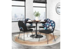 Black And Tropical Print Dining Chair Set Of 2 -KitchenCraft Store 311394 room 86