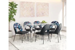 Black And Tropical Print Dining Chair Set Of 2 -KitchenCraft Store 311394 room 87