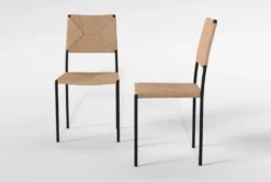 Rattan Dining Side Chair Set Of 2 -KitchenCraft Store 312734 natural rattan dining chair side 20