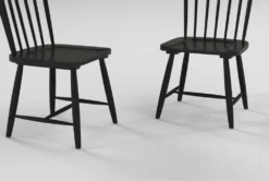 Magnolia Home Spindle Back II Dining Side Chair Set Of 2 By Joanna Gaines 11 Magnolia Home Spindle Back II Dining Side Chair Set Of 2 By Joanna Gaines -KitchenCraft Store 312783 black wood dining chair detail 45