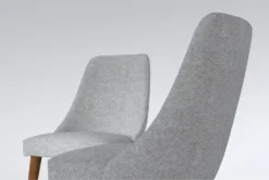 Moda II Grey Dining Side Chair Set Of 2 -KitchenCraft Store 312810 grey fabric dining chair detail 45