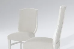 Martin Upholstered Side Chair Set Of 2 -KitchenCraft Store 312835 white wood dining chair detail 45