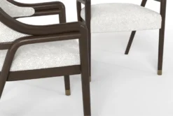 Brighton Dining Arm Chair Set Of 2 By Nate Berkus + Jeremiah Brent -KitchenCraft Store 312842 brown wood dining chair detail 44