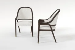 Brighton Dining Arm Chair Set Of 2 By Nate Berkus + Jeremiah Brent -KitchenCraft Store 312842 brown wood dining chair side 19