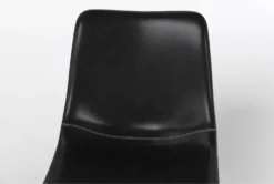 Cobbler Black Dining Side Chair Set Of 2 -KitchenCraft Store 312852 black faux leather dining chair detail 44