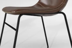 Cobbler Dining Side Chair Set Of 2 -KitchenCraft Store 312853 brown faux leather dining chair detail 45