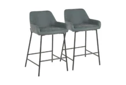 Dan Green Faux Leather Counter Stool Set Of 2