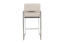 Ian Beige Fabric High Back Counter Stool Set Of 2 -KitchenCraft Store 314315 white polyester counter height stool back 82
