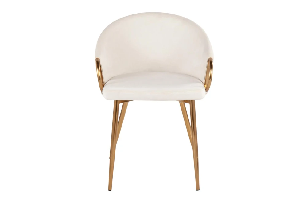 Rose Cream Velvet Dining Chair 7 Rose Cream Velvet Dining Chair - Image 7
